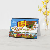 Route 66 von Los Angeles nach Chicago Karte (Gelbe Blume)