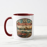 Route 66 Wahrzeichen Illustration Reise Kunst Abze