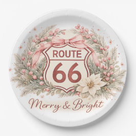 Route 66 Weihnachtsfestliches Buffet-Essen Pappteller