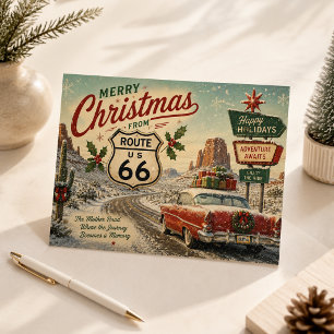 Route 66 Weihnachtspoststempel Reiseandenken Postkarte