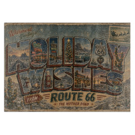 Route 66 Weihnachtswünsche Küchenkunst Schneidebrett
