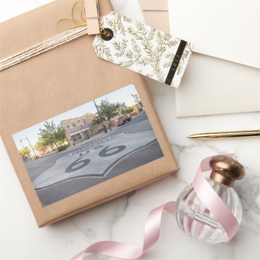 Route 66 Winslow Arizona Rechteckiger Aufkleber (Schenken)