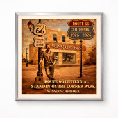 Route 66 Winslow Arizona Steht da Poster