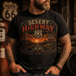 Route 66 Wüstenstraße Vintage Americana T-Shirt