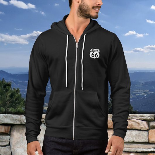 Route 66 Zeichen oder benutzerdefiniertes Bild Hoodie