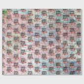 Route 66 Zeichen und 1960 Corvette Geschenkpapier (Flach)