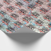 Route 66 Zeichen und 1960 Corvette Geschenkpapier (Ecke)