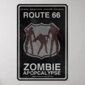 Route 66 Zombie Apopcalypse Poster (Vorne)