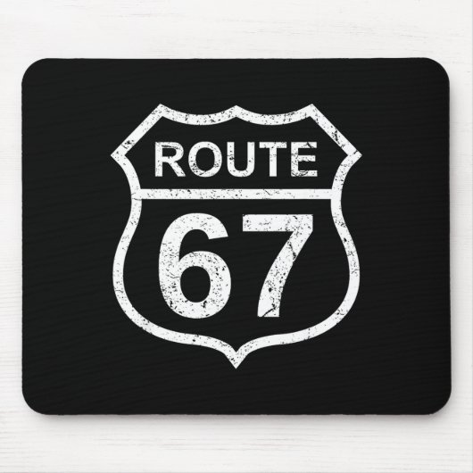 Route 67 Funny Six Seven 6 7 Meme Interstate Highw Mousepad (Vorne)