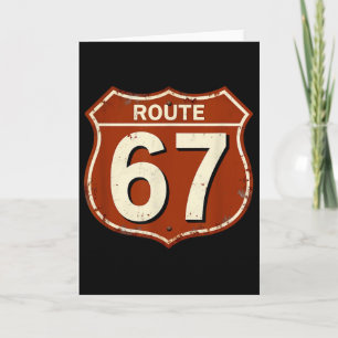 Route 67 Lustige Retro-Highway-Meme-Design  Karte