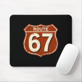 Route 67 Lustiges Retro-Highway-Meme-Design Mousepad (Mit Mouse)
