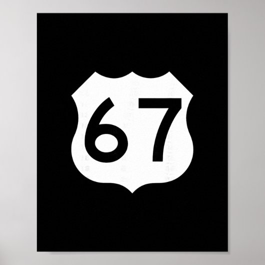 Route 67 Schild Meme Six Seven 1 (Vorne)