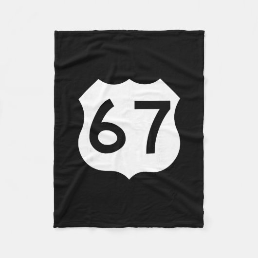Route 67 Schild Meme Six Seven 1 Fleecedecke (Vorderseite)