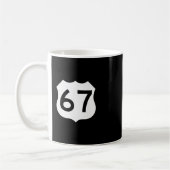 Route 67 Schild Meme Six Seven 1 Kaffeetasse (Links)