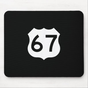 Route 67 Schild Meme Six Seven 1 Mousepad