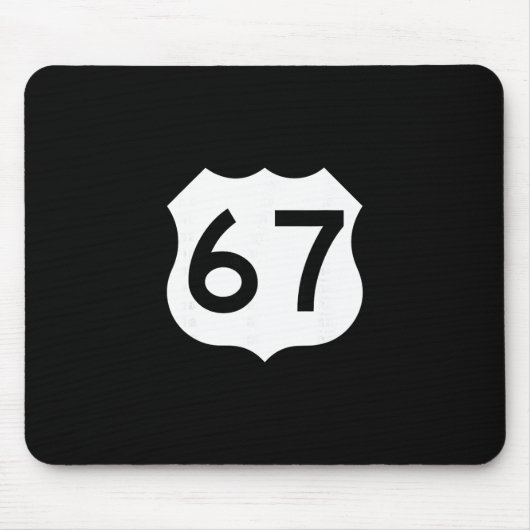Route 67 Schild Meme Six Seven 1 Mousepad (Vorne)
