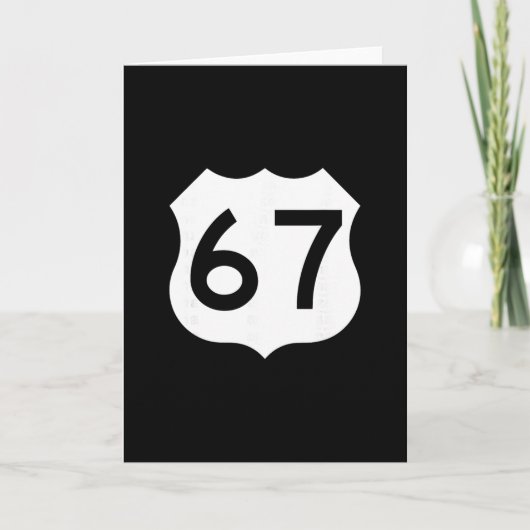Route 67 Schild Meme Six Seven  Karte (Vorderseite)