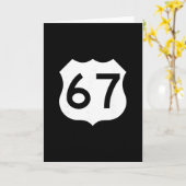 Route 67 Schild Meme Six Seven  Karte (Gelbe Blume)