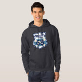 Route 68 Scottish Salreifen Flag Shield Road Trip Hoodie (Vorne ganz)