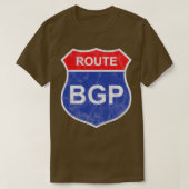 Route BGP Network IT Tech T-Shirt (Design vorne)