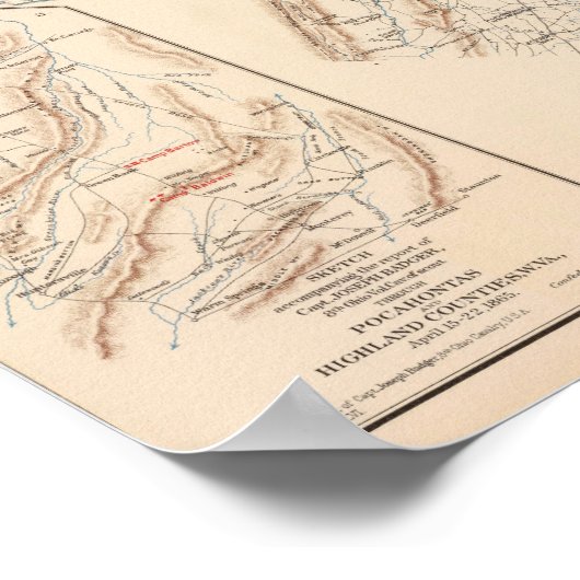 Route, Gettysburg-Kampagne Poster (Ecke)