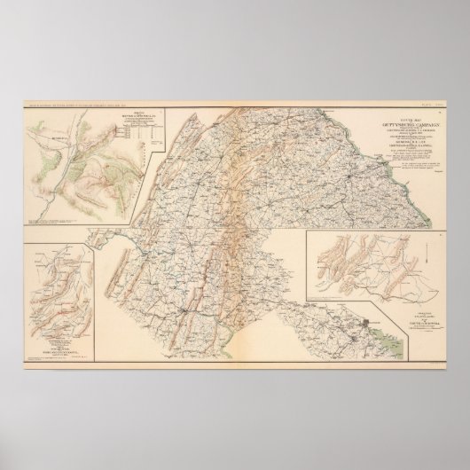 Route, Gettysburg-Kampagne Poster (Vorne)