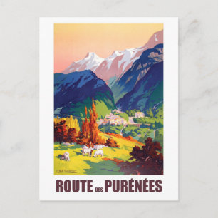 Route in Pyrenäen, Frankreich Postkarte