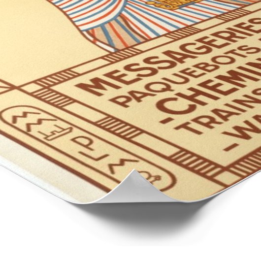 Route Marseille nach Alexandria Ägypten Poster (Ecke)