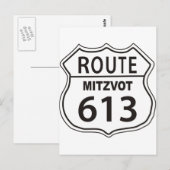 Route Mitzvot 613 Postkarte (Vorne/Hinten)