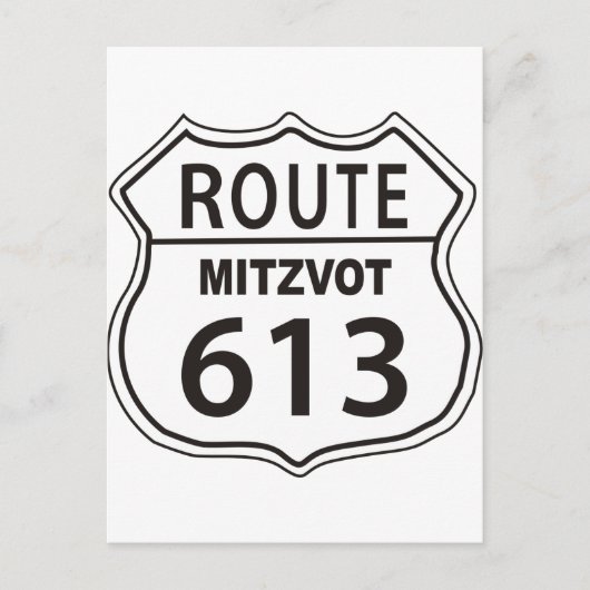 Route Mitzvot 613 Postkarte (Vorderseite)
