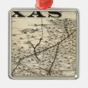 Route nach Texas Ornament Aus Metall