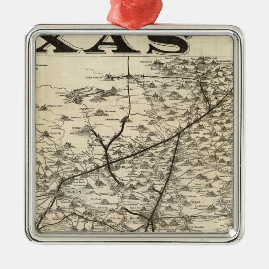 Route nach Texas Ornament Aus Metall (Vorne)