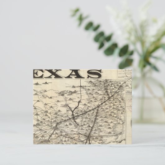 Route nach Texas Postkarte (Stehend Vorderseite)