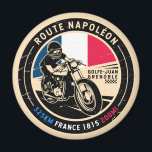 Route Napoleon | France | Motorcycle Magnet<br><div class="desc">Route Napoleon done in a vintage,  distressed style emblem. It is a famous road follows the route taken by Napoleon in his 1815 escape from Elba to Grenoble.</div>