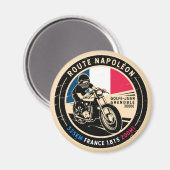 Route Napoleon | Frankreich | Motorrad Magnet (Vorderseite/Rückseite)