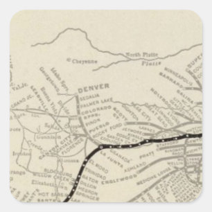 Route of the California Limited Quadratischer Aufkleber