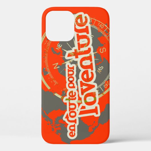 Route pour l'aventure orange iPhone case (Rückseite)