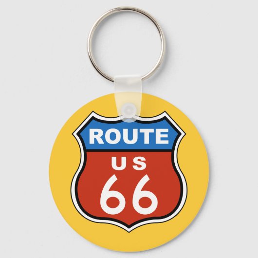 Route US 66 Unterschrift Schlüsselanhänger (Vorderseite)