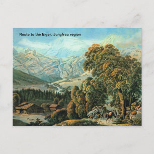 Route zur Eiger-, Jungfrau-Region Postkarte