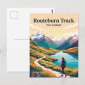 Routeburn Track Neuseeland Postkarte (Vorne/Hinten)