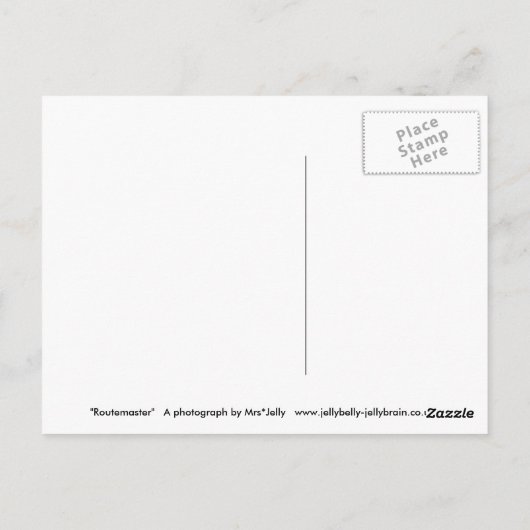 Routemaster Postkarte (Rückseite)