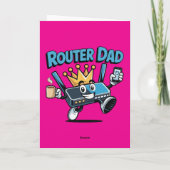 Router-Vater Lustiges Tech-Design Karte (Rückseite)