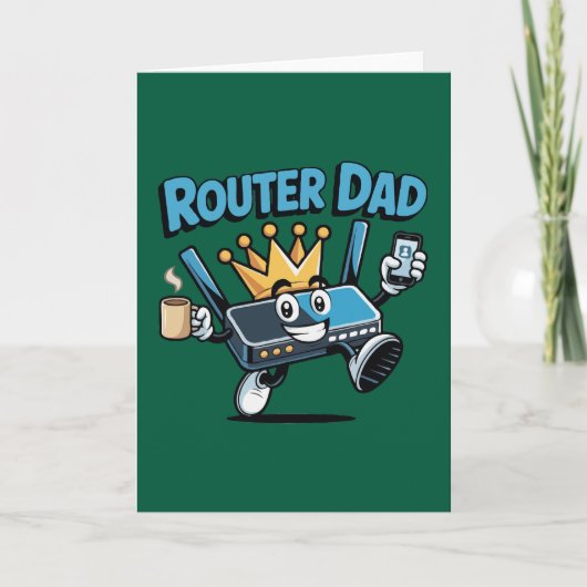 Router-Vater Lustiges Tech-Design Karte (Vorderseite)