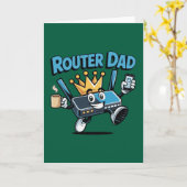 Router-Vater Lustiges Tech-Design Karte (Gelbe Blume)