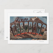 Routine, ColoradoGroße Letter-SzenenRoutt, CO Postkarte (Vorne/Hinten)