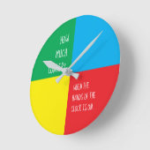 Routine-Kinderfarbe - Grün-Gelb-Rot Runde Wanduhr (Winkel)