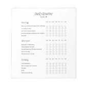 Routine-Notizblock Notizblock (Vorderseite)