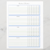 Routine-Tracker-Wöchentliche Planungs-Seite (Vorderseite)