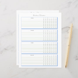 Routine-Tracker-Wöchentliche Planungs-Seite