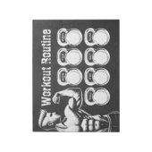 Routine Weekly Planer Chic Gym Kettlebell Notizblock (Rotiert)